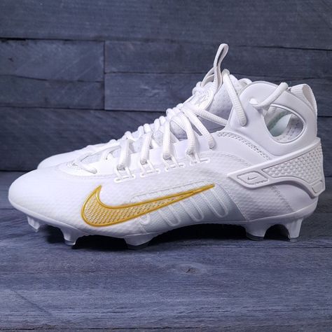 Selling A Pair Of Nike Huarache 9 Elite Mid Lax Lacrosse Cleats In Mens Size 8 Womens 9.5 White Gold. New Whitout Box. Shipping Via Standard Mail. Fast Shipping Thanks For Looking Lacrosse Cleats, Nike Huarache, Lacrosse, Shoes Nike, Nike Shoes, Gold Color, Athletic Shoes, Men's Shoes, Color White