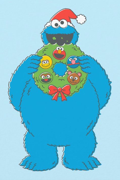 Vintage Cookie Monster Christmas Wreath Postcard
Celebrate the holiday season with Sesame Street! This vintage graphic features Cookie Monster eating a Christmas wreath. Cookie Monster Drawing, Cookie Monster Christmas, Monster Christmas Tree, Cookie Monster Images, Cookie Monster Wallpaper, Elmo Christmas, Sesame Street Christmas, Monster Christmas, Elmo And Friends