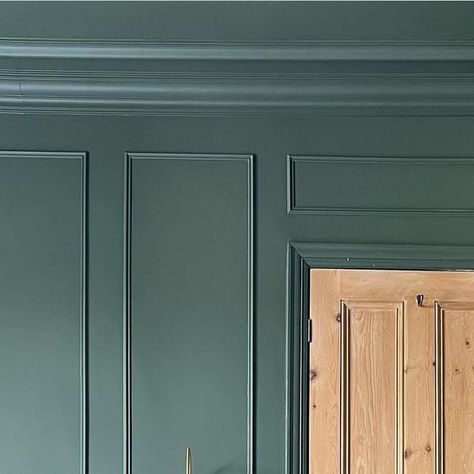 ORAC UK on Instagram: "Master bedroom before and after by @edwardian_vignette 🫶🏼 Swipe to see the power of mouldings and a lick of paint!🍃
.
.
Product refs used: C332 cornice, P8030  and PX201 panelling.
.
#bedroom#reno#diy#master#bed#transformed#decorative#mouldings#panelling#cornice#green#paint#interior#interiordesign#interiorarchitecture#givewallspersonality#oracdecor#inspo" Green Paint Interior, Front Room Office, Orac Decor, Edwardian House, Master Bed, Decorative Mouldings, Wall Molding, Interior Design Diy, Master Bedding