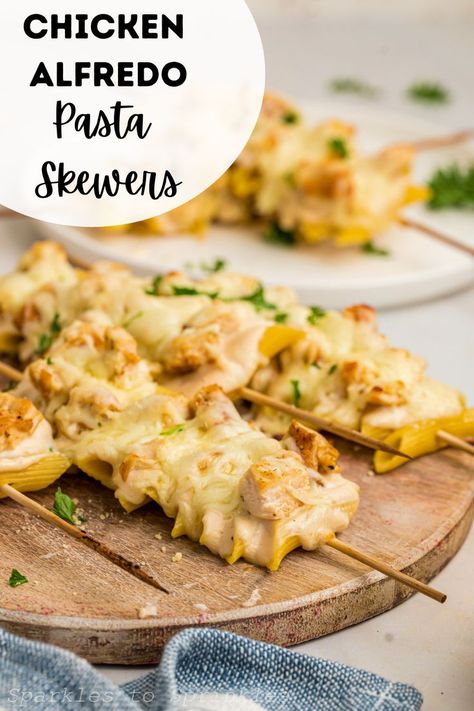 I stumbled on these pasta skewers from TikTok and I knew I had to make some Chicken Alfredo Pasta Skewers for the perfect pasta appetizer that everyone will love! This has quickly become one of my favorite TikTok recipes. Pasta Skewers, Pasta Appetizer, Pasta Appetizers, Tiktok Recipes, Chicken Alfredo Pasta, Crispy Fried Chicken, Alfredo Pasta, From Tiktok, Perfect Pasta