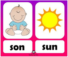 Teacher Fun Files: Homonym Picture Cards Homophones Examples, Teacher Fun Files, Phonics Reading Passages, Phonics Sounds, How To Teach Kids, Teaching Grammar, Phonics Reading, Hello Kitty Backgrounds, Teaching Phonics