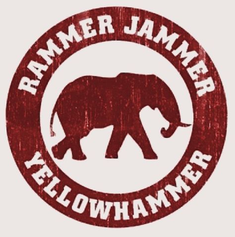 “Rammer Jammer Yellow Hammer” is a line from a cheer, typically played when the Crimson Tide has put a game away. Specifically the “Rammer Jammer” was an old campus magazine at Alabama, and the yellowhammer is the state bird of Alabama. They are juxtaposed in the cheer primarily because they are among a very few words that rhyme (approximately) with Alabama. Rammer Jammer Yellow Hammer, Rammer Jammer, Alabama Football Roll Tide, Bama Girl, Bama Football, Nick Saban, Alabama Crimson Tide Football, Crimson Tide Football, Alabama Roll Tide