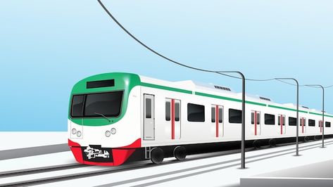 Vector bangladesh highspeed metro rail f... | Premium Vector #Freepik #vector #electric-train #train-travel #railway-train #railway-station Kochi Metro, Train Vector, Metro Rail, Train Railway, Electric Train, Varanasi, Kochi, Saved Items, Train Travel