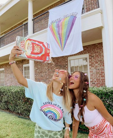 Lucky Charm Sorority, Lucky Sorority Theme, Lucky To Be Bid Day Theme, Lucky Charms Sorority Theme, Lucky Charm Bid Day, Lucky Me Bid Day Theme, Lucky Charms Photoshoot, Lucky Me Bid Day, Lucky Charms Bid Day