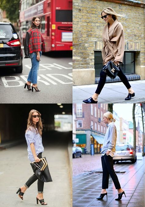 mules outfit photos How To Style Mules Heels Outfits, Outfits With Mules Heels, Heel Mules Outfit, How To Style Mules, Outfits With Mules, Mules Shoes Outfit, Mule Outfit, Mule Shoes Outfit, Mules Outfit