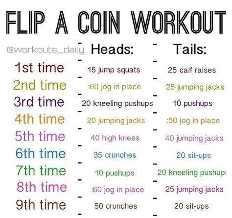 Flip a coin workout Flip A Coin, Jogging In Place, Type Of Exercise, Squat Challenge, Trening Fitness, Body Workout Plan, Daily Challenges, Diet Vegetarian, Workout Games