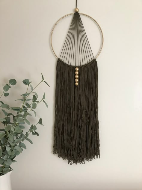 Round macrame wall hanging