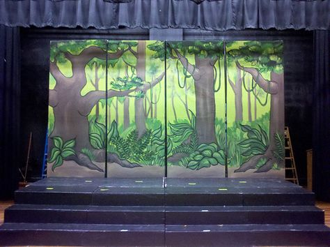 jungle book backdrops for school plays | moment of stars dot net: 08/01/2011 - 09/01/2011 Jungle Book Scenes, Jungle Book Backdrop, School Play Backdrop, Jungle Book Play Set, Jungle Book Stage Design, Jungle Book Play, Jungle Book Set Design, Jungle Book Costumes, Jungle Backdrop