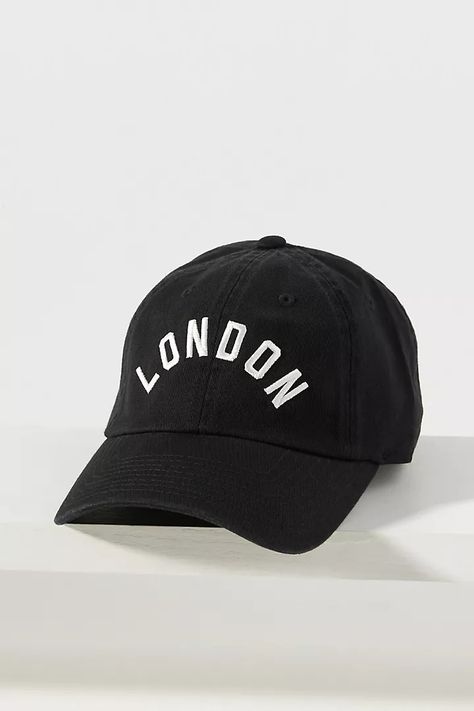 The Wanderlust London Baseball Cap | Anthropologie Anthropologie Gifts, Cool Baseball Caps, White Baseball Cap, Travel Must Haves, Style Goals, Black Baseball Cap, Womens Baseball Cap, Baseball Hat, Ball Cap