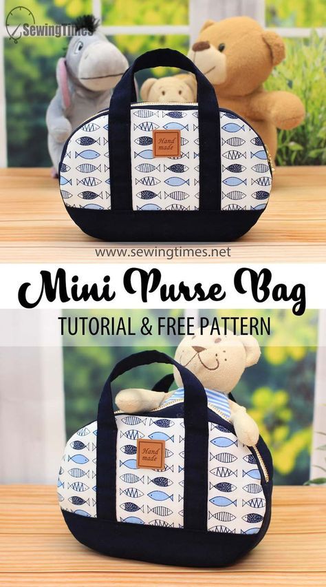 DIY Mini Purse Bag | Round Handbag Sewing Tutorial & Free Pattern [sewingtimes] Sewingtimes Bag, Mini Duffle Bag Pattern Free, Small Handbag Pattern, Diy Mini Purse, Free Pdf Sewing Patterns Bags, Bag Patterns To Sew Free, Cricut Sewing Patterns, Round Purse Pattern, Fabric Bags Pattern Free