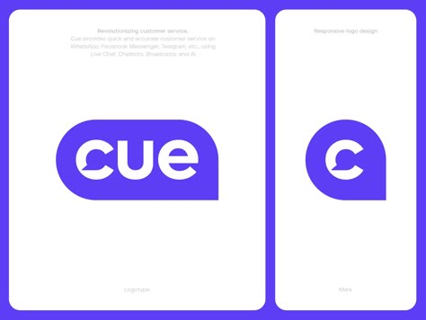 Responsive logo design for Cue pt.2 by Carazan Brands on Dribbble Photoshop Keyboard, Logo Reference, Sketchbook Drawings, Company Logo Design, Facebook Messenger, Beauty Salon, Logo Branding, Global Community, Creative Professional