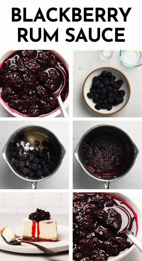 This easy blackberry rum sauce is perfect for summer! Start with fresh blackberries and simmer them on the stovetop with a bit of sugar and your favorite rum. Serve this berry sauce over cheesecake, french toast, pancakes, ice cream, and more! Eat warm or save in the fridge or freezer for blackberry sauce on demand. Leave the berries whole or blend this sauce with an immersion blender for a smooth sauce (almost like a jam!) This sauce freezes really well if you want to make a big batch! Blackberry Rum, Cheesecake French Toast, French Toast Pancakes, Rum Sauce, Coconut Oil Chocolate, Blackberry Sauce, Fun Cupcake Recipes, Homemade Sauce Recipes, Berry Sauce