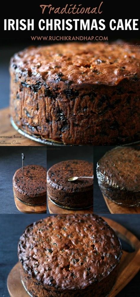 Boozy Fruit, Irish Cake, Winter Torte, Irish Christmas, Fruit Cake Christmas, Cake Christmas, Christmas Cake Recipes, Fruitcake Recipes, Xmas Cake