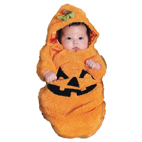 Baby Pumpkin Bunting Costume - 0-6 Months - OrientalTrading.com Baby Pumpkin Outfit, Pumpkin Bunting, Baby Pumpkin Costume, Newborn Halloween Costumes, Baby Boy Halloween, Baby Pumpkin, Pumpkin Halloween Costume