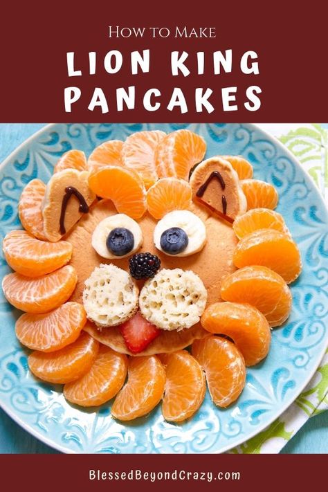 Food Shapes For Kids, Lion Snacks, Preschool Breakfast, Safari Food, Animal Shaped Foods, Kids Pancakes, Funny Breakfast, Kids Veggies, Daniel And The Lions