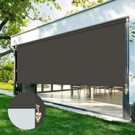 PRICES MAY VARY. The roller shade made of especially designed fabric, which can be used almost 8 years. Blackout fabric with same back color provide privacy for your patio, deck. Professional materials for outdoor use, windproof and rainproof. Fabric is durable will not deform. Lowers the temperature of your gazebo and protects your gazebo decoration from glare, rain, dust. All the mounting brackets and instructions included help you mount the roller shade easily. The outdoor window shade is eas Privacy Screen For Deck, Outdoor Patio Shades, Privacy Screen Deck, Deck Shade, Balcony Backyard, Cordless Roller Shade, Gazebo Decorations, Window Roller Shades, Privacy Shades