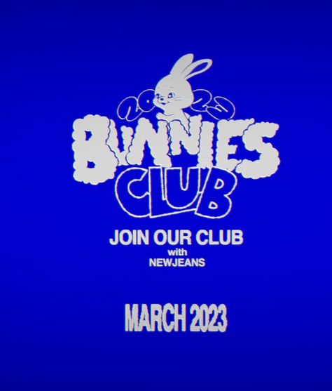 Newjeans Bunnies Club, Vertical Logo, Bunny Graphic, Event Promo, Club Logo, Graphic Design Fun, Party Flyer, 로고 디자인, Design Reference