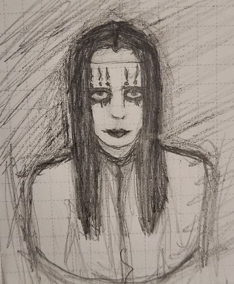 joey jordison mama Eyes Scary Art, Slipknot Sketch, Slipknot Art Drawing, Drawing Ideas Creepy, Slipknot Drawings Easy, Metalhead Drawing, Joey Jordison Drawing, Joey Jordison Fanart, Slipknot Drawings