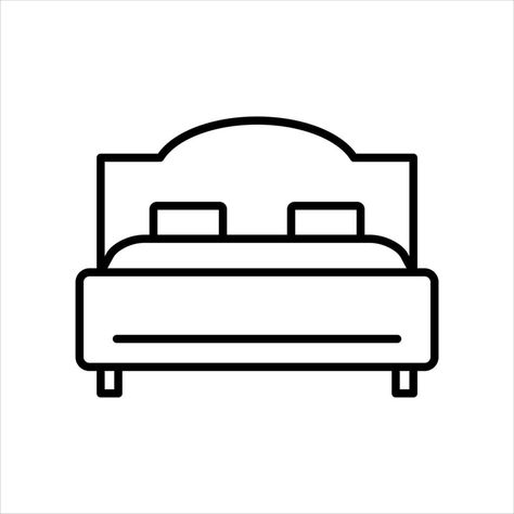 outline bed outline icon Bed Vector, Outline Drawing, Outline Drawings, Logo Banners, Cityscape Photos, Marketing Design, Custom Illustration, Custom Branding, Background Banner