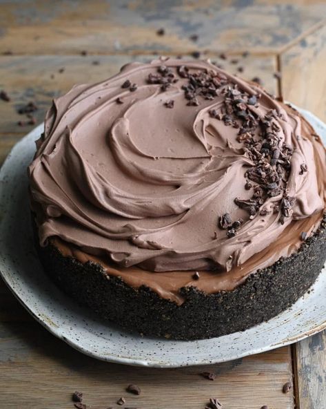 No Bake Chocolate Cheesecake | Buttermilk by Sam No Bake Cheesecake Pie, Tea Recipes Loose Leaf, Mousse Cheesecake, Cake Bars Recipe, No Bake Chocolate Cheesecake, Rum Cake Recipe, Coffee Cake Recipes Easy, Cookie Cake Pie, Cheesecake Pie