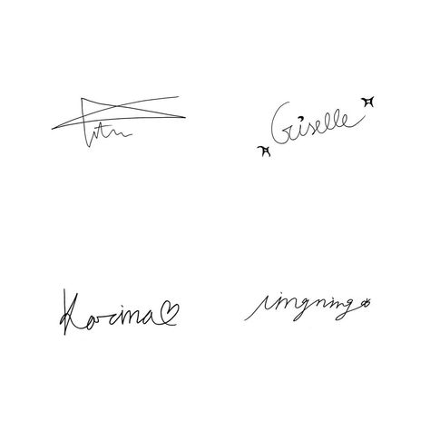 New Jeans Signature Kpop, Aespa Tattoo Ideas, Brown Eyes Aesthetic, Cool Signatures, Bias Kpop, Taehyung Fanart, Signature Ideas, Instagram Layout, Easy Doodles Drawings