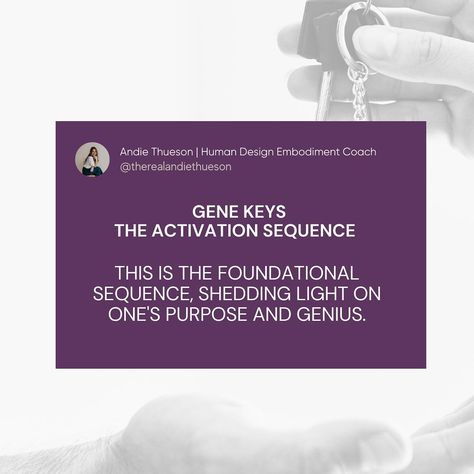 If you cannot tell, I am obsessed with Gene Keys these days, because they provide an even deeper lens to understand and add voice to our Human Design Chart. With Gene Keys, we go beyond a basic understanding of our activated gates to a level of how they should be expressed within very important spheres of our lives. ⁠ ⁠ Today, I am reviewing the first sequence, The Activation Sequence. Understanding these very important strategic activated gates helps us better understand our purpose and how... Human Design Chart, Gene Keys, Human Design, Our Life, The Voice, Human, Canning, Quick Saves, Design