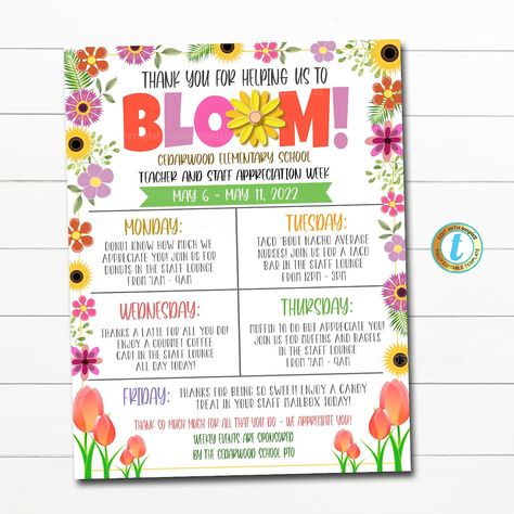 This Invitation Templates item by MabbRoseDesigns has 145 favorites from Etsy shoppers. Ships from United States. Listed on May 6, 2023 Themed Appreciation Week, After School Appreciation Week, Teacher Appreciation Week Themes For Students, Teacher Appreciation Week Ideas Student, Teacher Appreciation Growing Theme, Bloom Teacher Appreciation Week, Teacher Appreciation Theme Days, Garden Teacher Appreciation Week, Teacher Appreciation Flower Theme