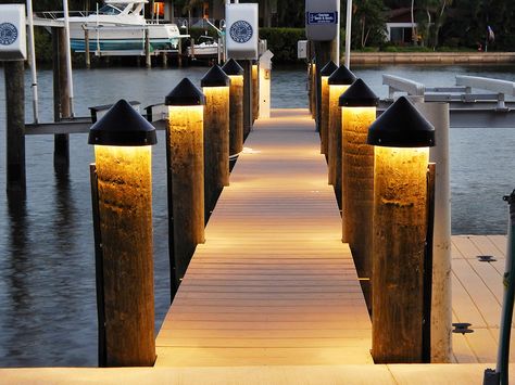 Dock Lighting Ideas, Dock Lights, Dock Ideas, Dock House, Boat Docks, Lake Dock, Lakefront Living, Dock Lighting, Lakefront Property