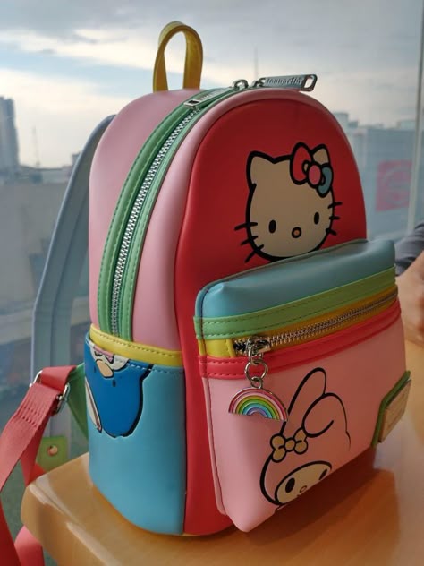 Cute Sanrio Backpack, Hello Kitty Mini Backpack, Sanrio Backpack, Disney Bags Backpacks, Hello Kitty Bedroom, Hello Kitty Bags, Stylish School Bags, Hello Kitty Rooms, Hello Kitty Bag