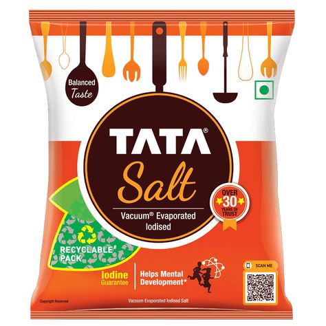 Tata Salt | Tata Iodized Salt Iodine Deficiency, Iodized Salt, Gourmet Food Store, Mental Development, Refined Oil, Food Advertising, Gourmet Foods, Grocery Items, Healthy Oils