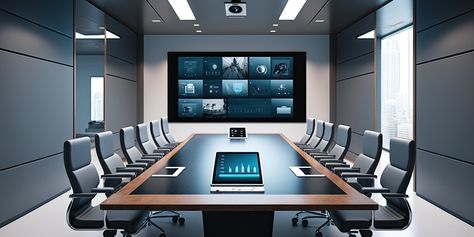 Video Conference Room Design, Board Room Design Corporate, Conference Table Design Meeting Rooms, Modern Meeting Room Design, Conference Room Design Creative, Office Conference Room Design, Board Meeting Room, Conference Room Ideas, Conference Room Interior Design