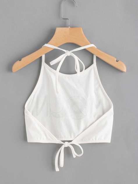 Diy Open Back Dress, Diy Open Back Top, Diy Clothes Design, Diy Vetement, Open Back Top, Top Shein, Shein Outfits, Diy Fashion Clothing, Crop Top Outfits