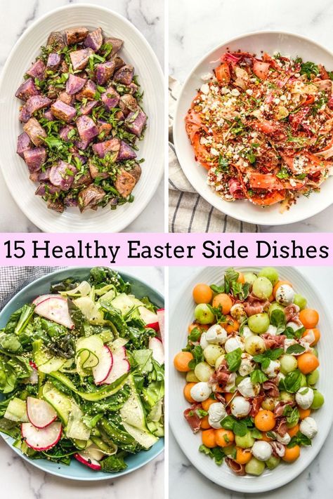 Healthy Easter Side Dishes, Easter Recipes Vegetables, Easter Side Dish Recipes, Easter Side Dishes Vegetables, Easter Dinner Side Dishes, Easter Dinner Sides, Easter Side Dish, Vegetarian Easter, Exciting Salads