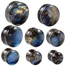 Stone Plugs Gauges, Gauge Piercing, Wedding Body, Glow Stones, Flesh Tunnel, Stone Plugs, Ear Tunnels, Material Science, Healthy Choice