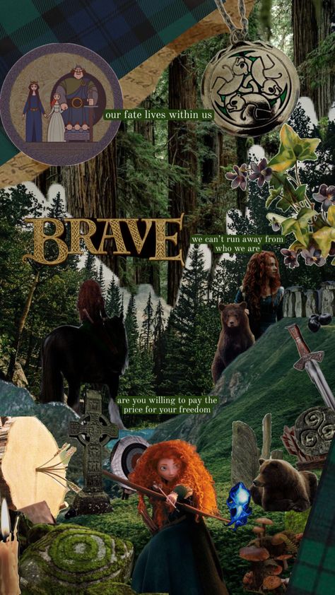 #brave #movies #moviecollage #disney Brave Wallpaper, Brave Movie, Movie Collage, Disney Brave, Merida Brave, Edgy Wallpaper, Movie Wallpapers, Cute Wallpapers, Brave