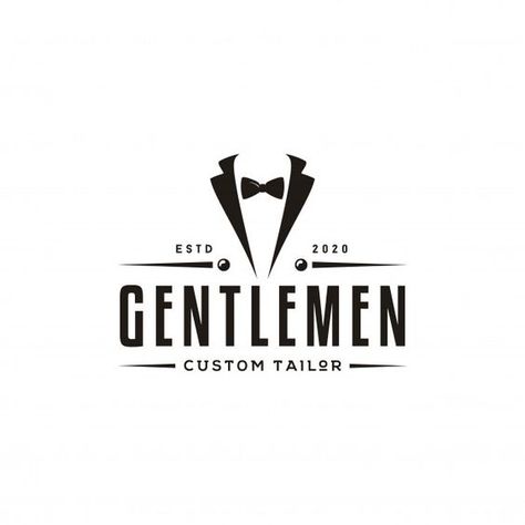 Men Fashion Logo Design Creative, Gentleman Logo Design, Cloth Store Logo, Fashion Logo Design Clothes Shops, Suit Logo Design, Fashion Shop Logo, Gentleman Logo, Logo Tailor, Clothing Store Logo