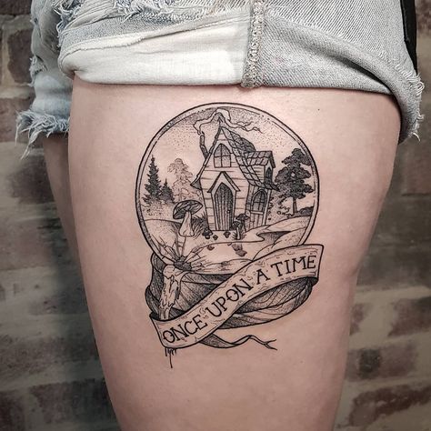 Snow Globe Tattoo Ideas, Halloween Snowglobe Tattoo, Snow Globe Tattoo, Snowglobe Tattoo, Cabin Tattoo, Globe Tattoo, Snow Tattoo, Jean Designs, Globe Tattoos