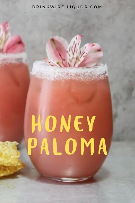 Honey Alcoholic Drink, Ladies Night Cocktails, Ladies Night Drinks, Paloma Recipe, Lemon Cocktail, Tequila Cocktail, Mango Margarita, Tequila Drinks, Liquor Drinks