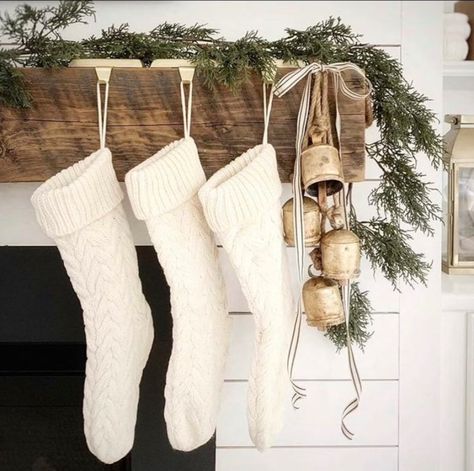 Ivory Christmas Stocking White Holiday Stocking Rustic | Etsy Winter Mantle Decor After Christmas, Winter Mantle Decor, Winter Mantle, Coastal Oak, Cedar Garland, Christmas Apartment, Wood Beam, Minimal Christmas, Christmas Mantel