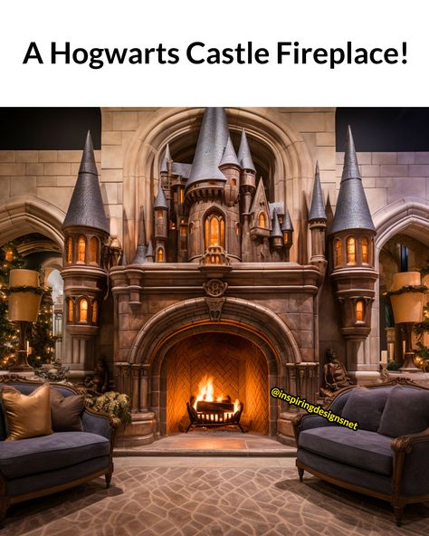 This is incredible! 😱😱🏰🏰... - Inspiring Designs Castle Fireplace, Hoodies Couple, Harry Potter Room Decor, Harry Potter Bedroom, Castle Decor, Harry Potter Decor, Hogwarts Castle, Harry Potter Houses, Harry Potter Room