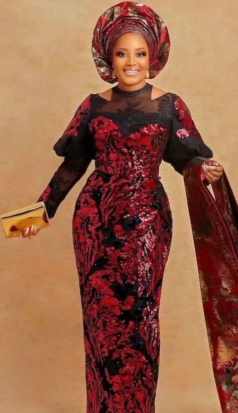 Lace Gown Styles For Wedding, Damask Styles, Nigerian Lace Dress, Nigerian Dress Styles, Lace Styles For Wedding, Aso Ebi Lace Styles, Lace Dress Classy, Nigerian Dress, Nigerian Lace Styles Dress