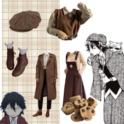 Ranpo Edogawa Outfit, Bsd Fashion Style, Bungo Stray Dogs Outfit Aesthetic, Bsd Inspired Fits, Ranpo Outfit Ideas, Anime Themed Outfits, Ranpo Edogawa Inspired Outfit, Bungou Stray Dogs Outfit Ideas, Chuuya Casual Clothes