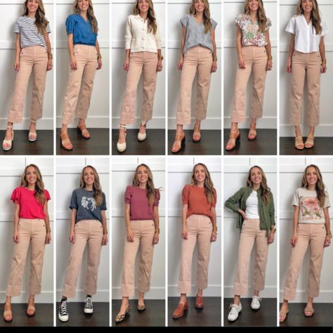 Summer Outfits With Jeans, Beige Pants Outfit, Pink Linen Pants, Outfits With Jeans, Casual White Sneakers, Summer Linen Pants, Linen Pants Outfit, Olive Shirt, Olive Jacket