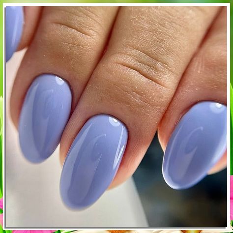 Elevate your nail game with these gorgeous lilac blue nail colors! Stay on-trend and stylish with our top picks for a chic and sophisticated look. Whether you prefer a soft pastel hue or a bold statement shade, these colors will surely make your nails pop. Try them out now and slay your manicure game! Mix Color Gel Nail, Single Color Summer Nails, Nail Ideas One Color, Solid Colored Nails, 2024 Nail Colors, Solid Nail Colors, Periwinkle Nails, Blue Nail Color, Lilac Nails