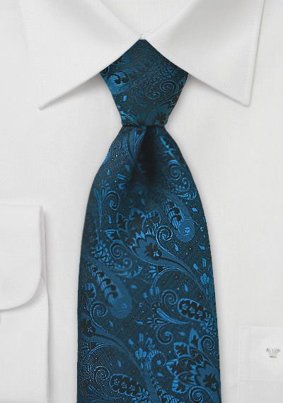 Turquoise Tie, Teal Tie, Teal Wedding, Designer Ties, Paisley Tie, Shades Of Teal, Dark Teal, Blue Ties, Mens Fashion Trends