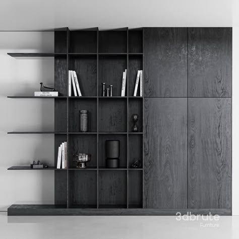 Rack 09 3d model Buy Download 3dbrute Room Scandinavian, Floor Furniture, Study Table Designs, Books Decor, Living Room Console, Bathroom Accessories Set, Inspiration Images, Shelving Design, Living Room Design Inspiration