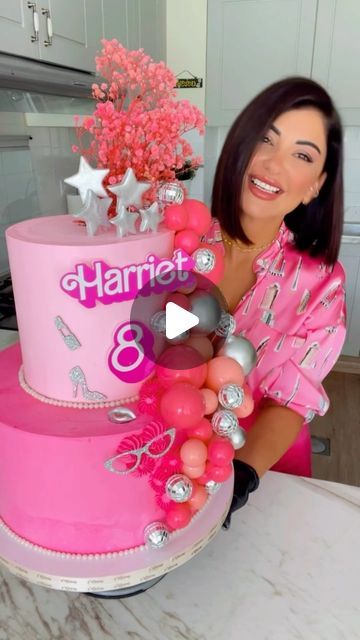 Reem Chahine on Instagram: "Come on Barbie, let’s go party! . . . #barbie #barbiecakes #barbiedoll #barbieandken #buttercreamcake #cakeinspo #cakeinspiration #creemdubai #dubaicakes #dubai #uae #uaelife #dubailife" Barbie Inspired Cake, Barbie Party Cake, Barbie Decorations, Barbie Party Decorations, Barbie Inspired, Barbie Cake, Dubai Life, Barbie Party, Buttercream Cake