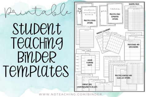 Student Teaching Supplies, Student Teaching Tips, Student Teaching Binder, Student Teacher Binder, Teacher Letter Of Recommendation, Teacher Binder Organization, Teaching Procedures, Teacher Letter, Teacher Portfolio