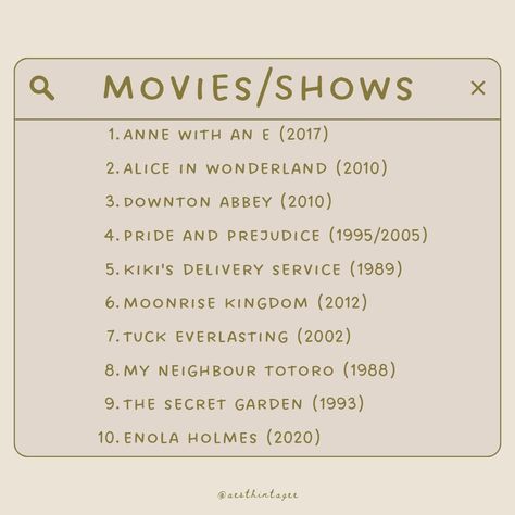 Cottage Core Movies List, Cottagecore Tv Shows, Cottagecore Movies List, Cottage Core Movies, Cottagecore Films, Spring Movies List, Cottagecore Guide, Cottagecore Movies, The Secret Garden 1993