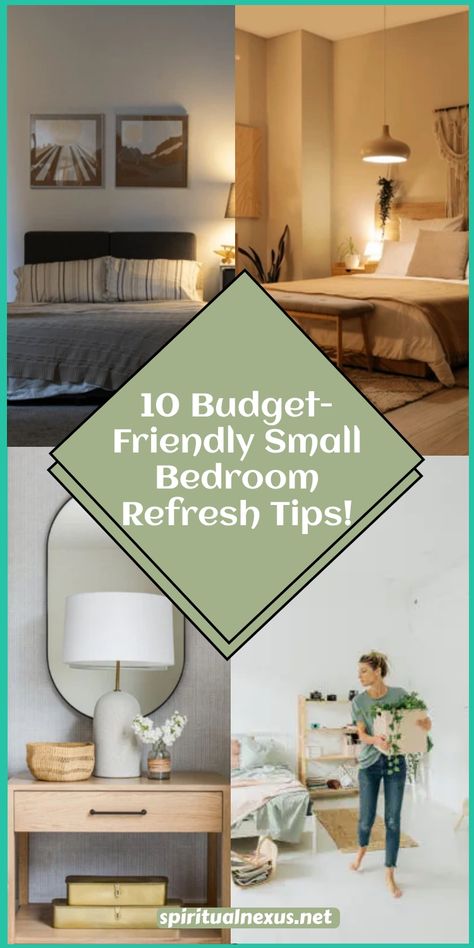 Refresh your small bedroom on a budget with these 10 amazing ideas! Discover clever ways to update your space, making it look stylish and organized. Whether it's a new paint color or smart storage solutions, there's a perfect refresh idea for your small room. #smallbedroomrefreshonabudget #smallhomebedroomrefresh #smallbedroomrefresh Bedroom Refresh On A Budget, Cozy Apartment Living Room, Lighting Updates, Bedroom On A Budget, New Paint Colors, Blue Bedroom Decor, Bedroom Upgrade, Chic Lighting, Small Basements